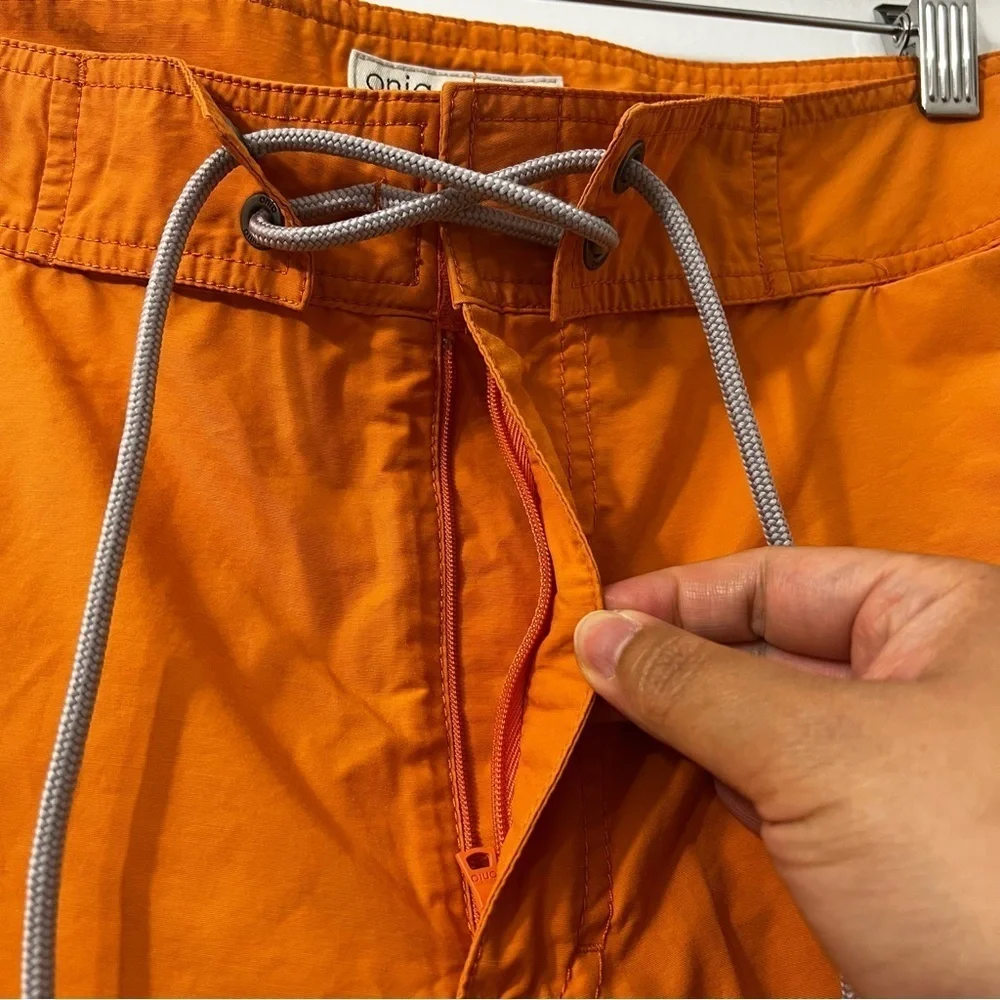 Onia Men’s 34 Orange Lightweight Quick Dry Resort Board Shorts Swim Trunks